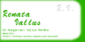 renata vallus business card