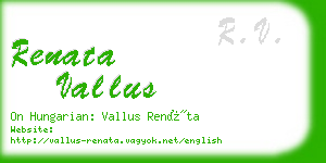 renata vallus business card